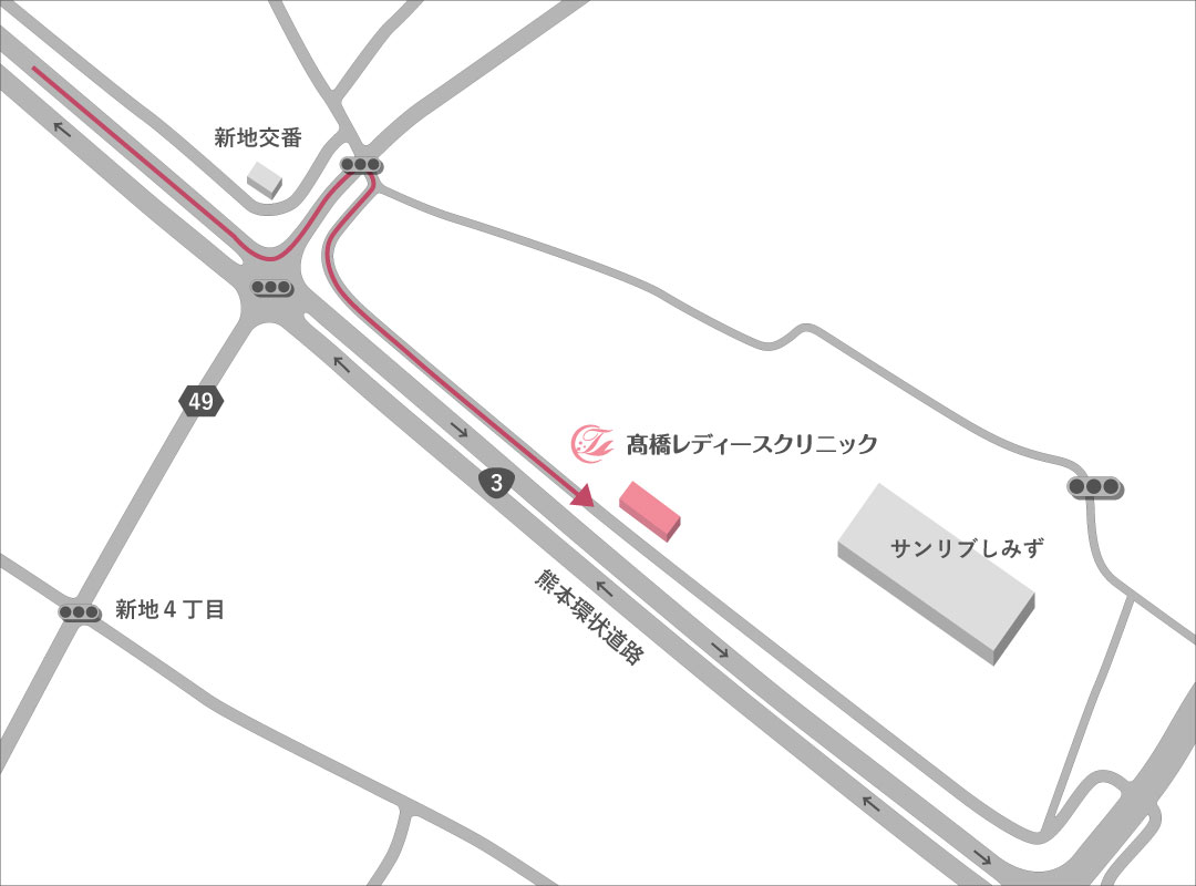 合志方面から国道3号線熊本環状道路をご利用の方